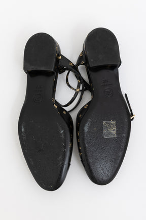 CC Logo Leather Flats