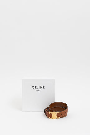 Medium Triomphe Belt in Natural Calfskin