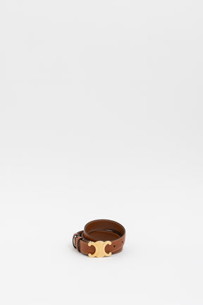 Medium Triomphe Belt in Natural Calfskin