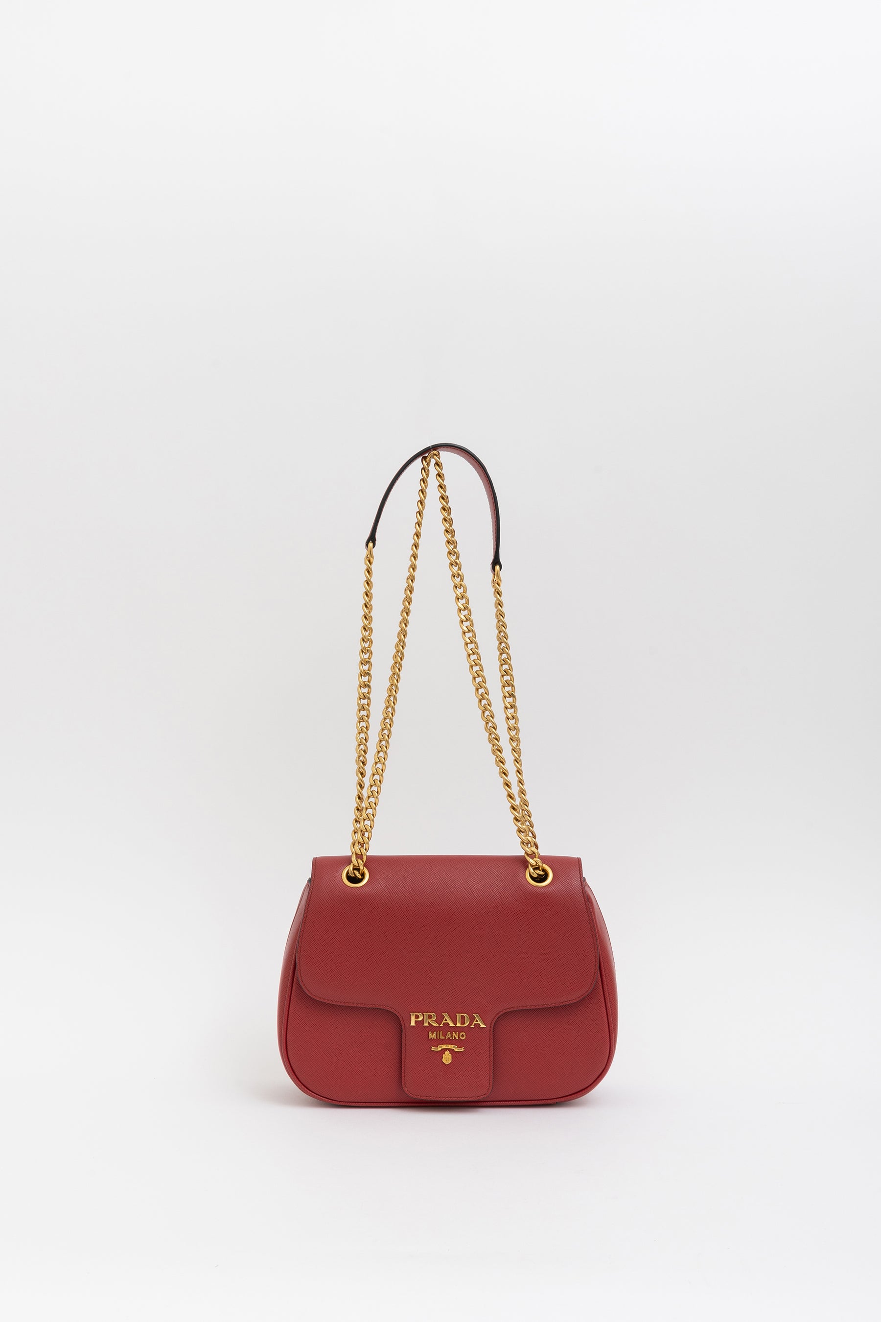 Saffiano Flap Shoulder Bag
