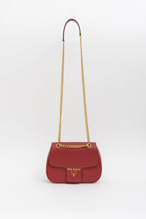 Saffiano Flap Shoulder Bag