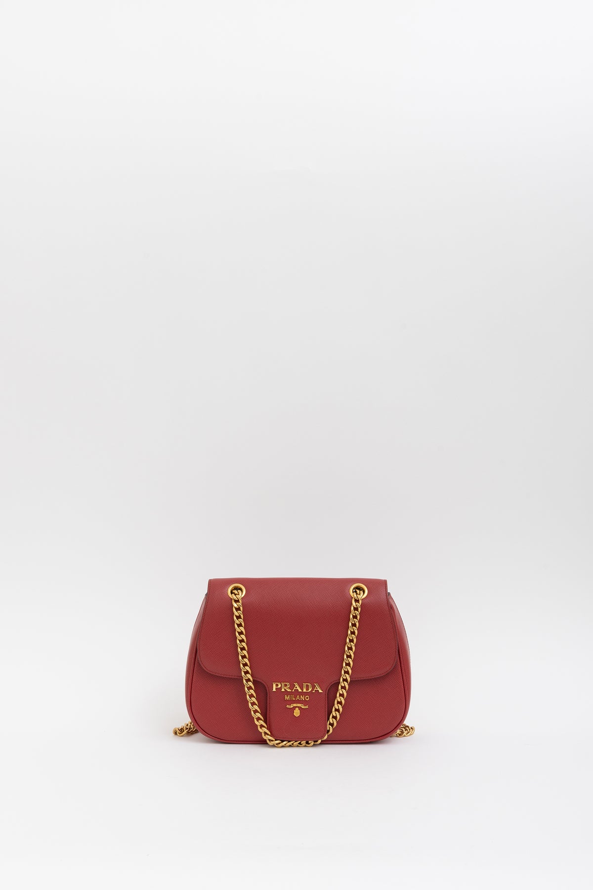 Saffiano Flap Shoulder Bag