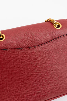 Saffiano Flap Shoulder Bag