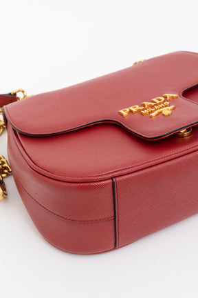 Saffiano Flap Shoulder Bag