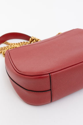 Saffiano Flap Shoulder Bag