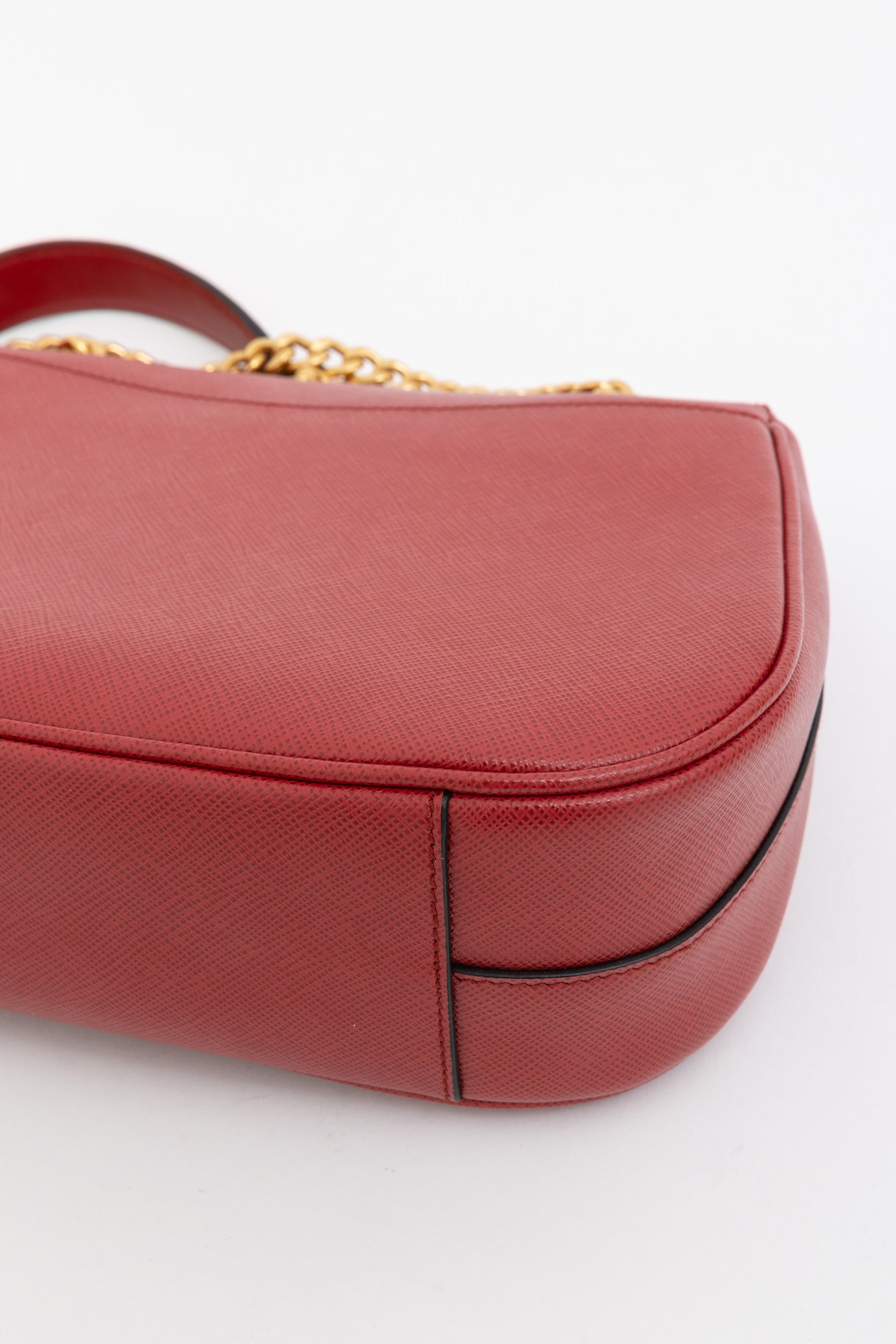 Saffiano Flap Shoulder Bag