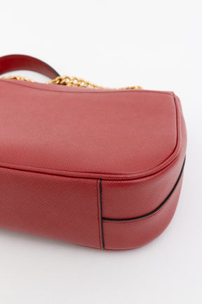 Saffiano Flap Shoulder Bag