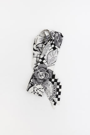 Slim Bandeau Silk Twill Scarf