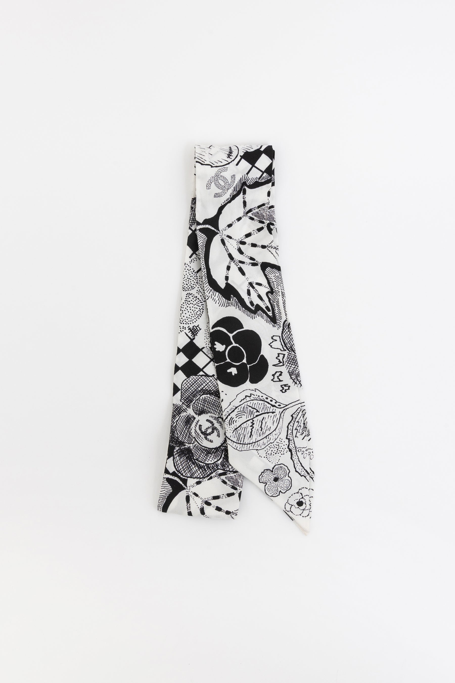 Slim Bandeau Silk Twill Scarf