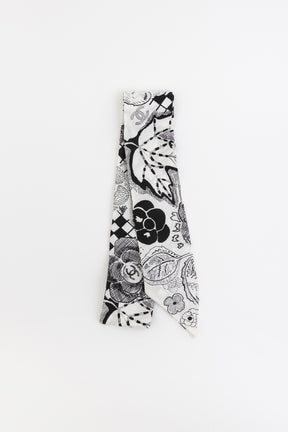 Slim Bandeau Silk Twill Scarf
