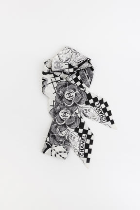 Slim Bandeau Silk Twill Scarf