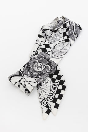 Slim Bandeau Silk Twill Scarf