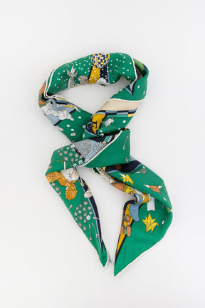 Flagship Print Silk Scarf