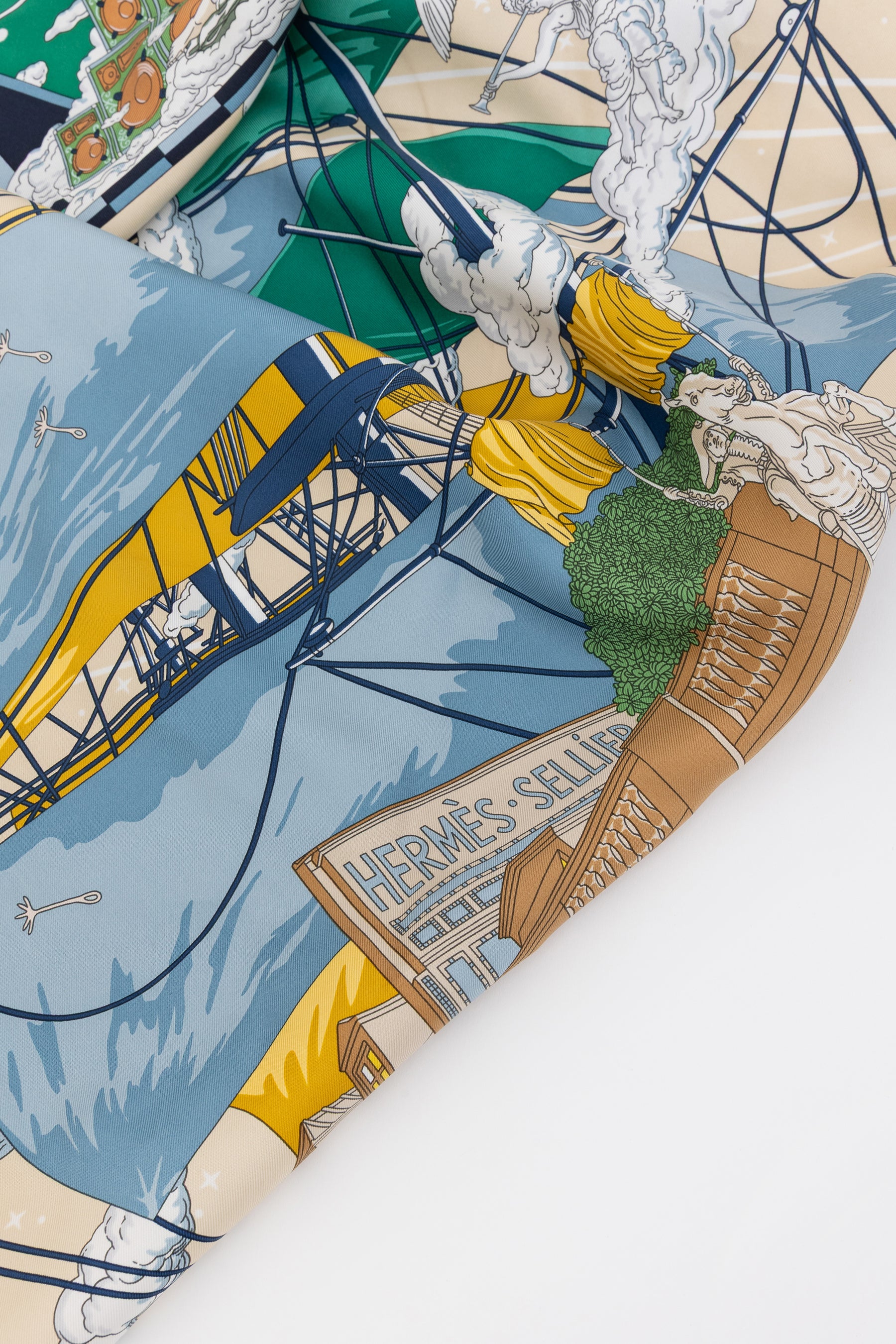 Flagship Print Silk Scarf