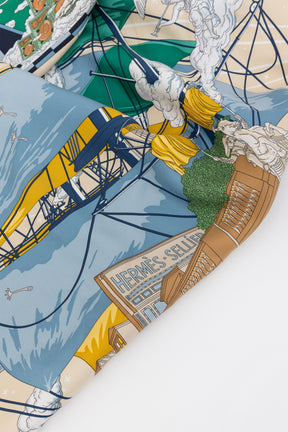 Flagship Print Silk Scarf