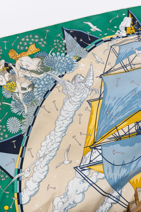 Flagship Print Silk Scarf