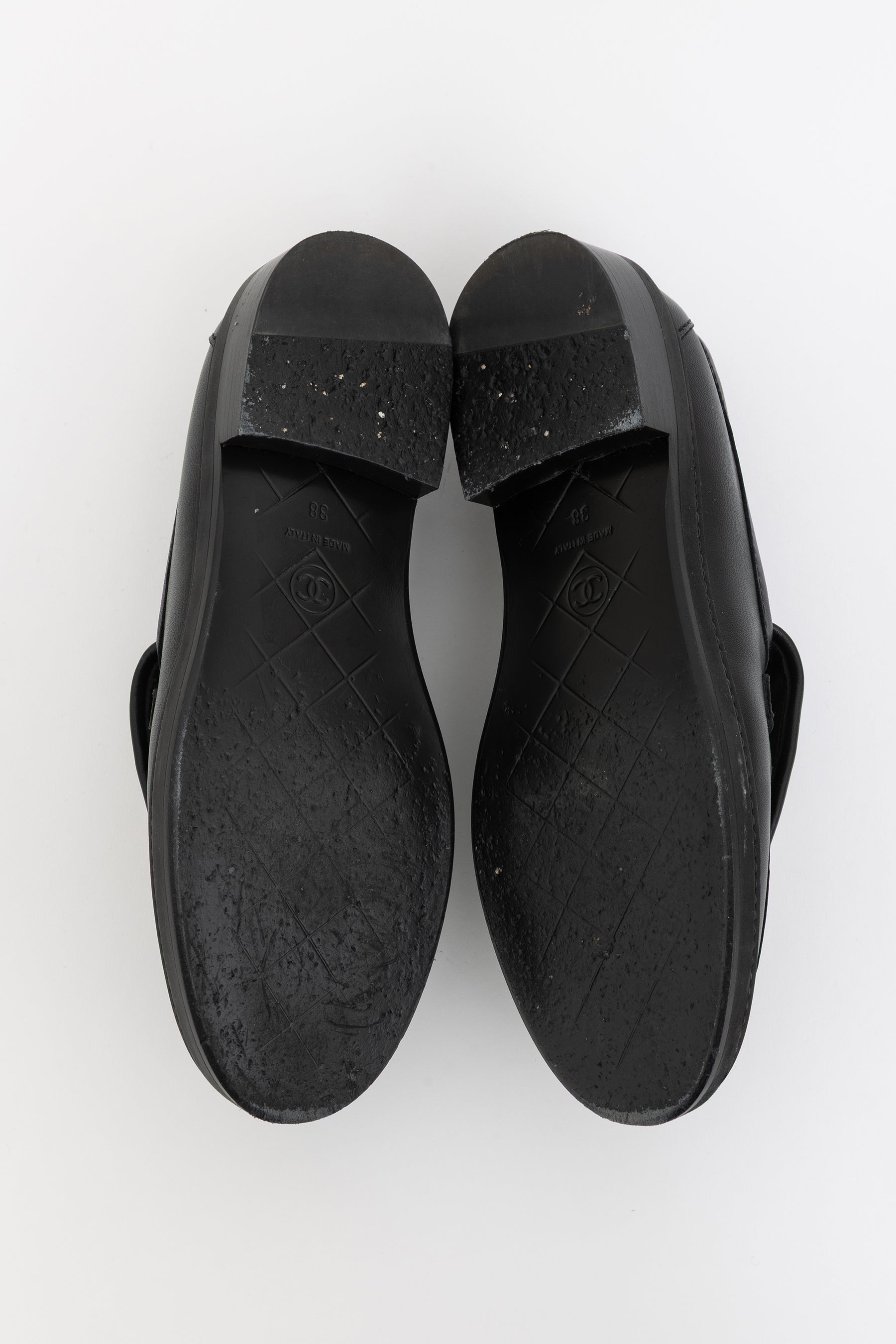 Quilted Flap CC Turn Lock Loafers