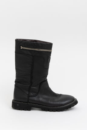 Logo Motorcycle Zip Boots