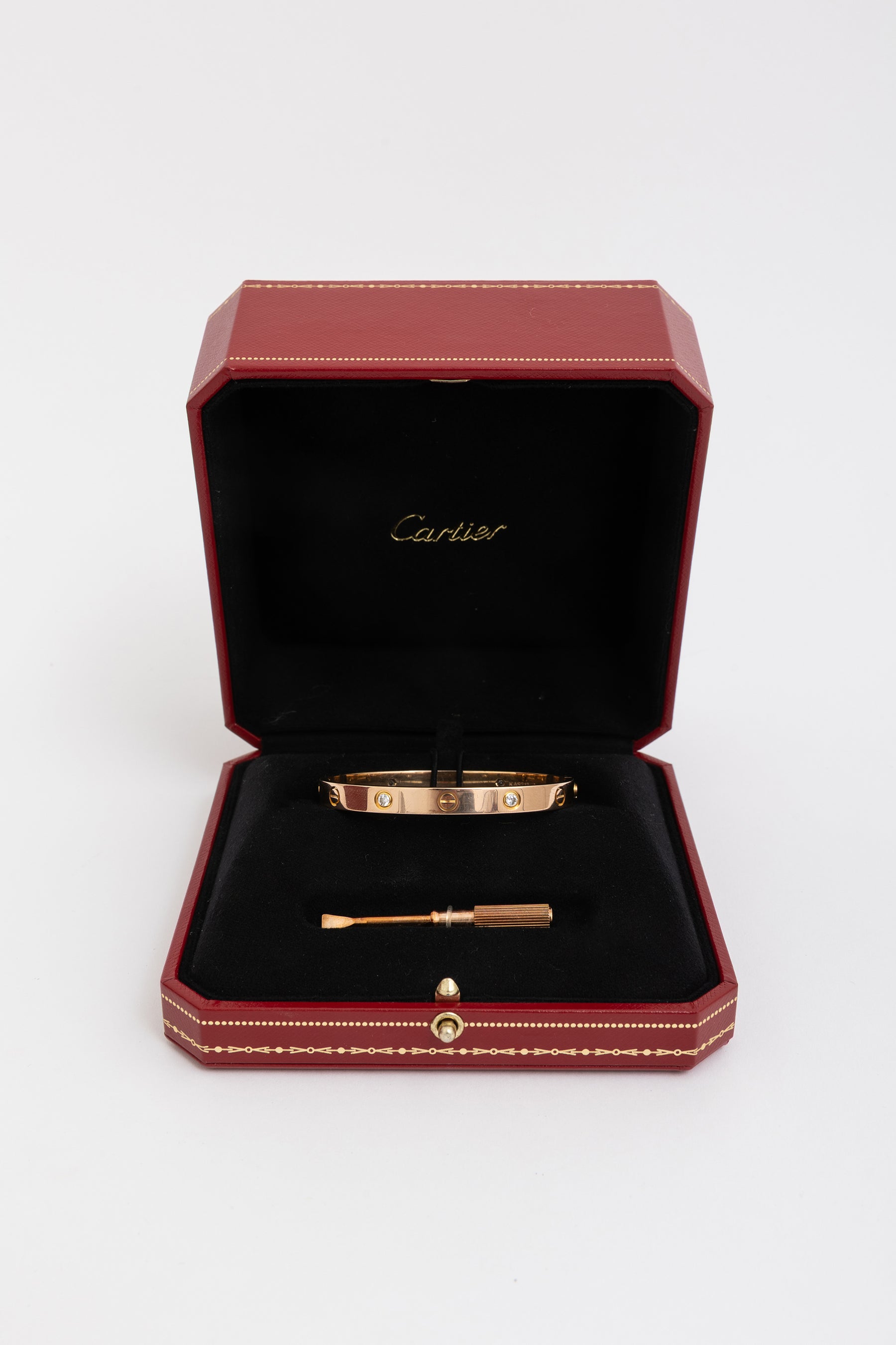 Rose Gold Love Bracelet with Diamonds