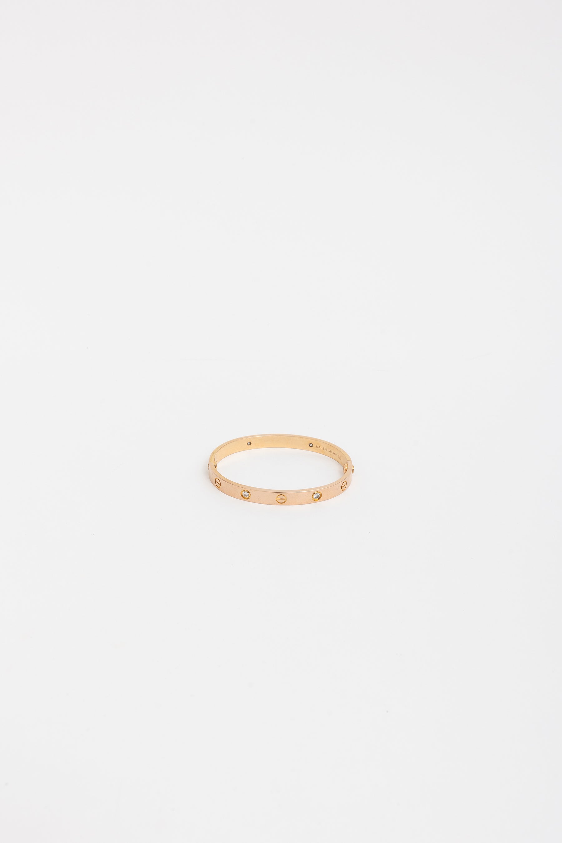 Rose Gold Love Bracelet with Diamonds