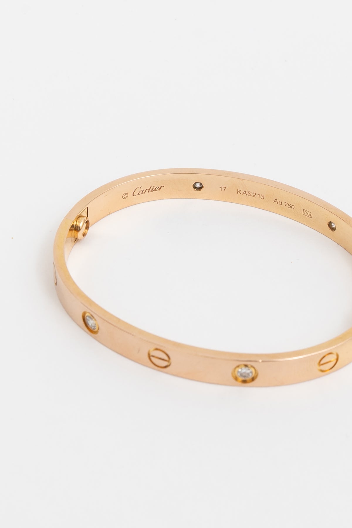 Rose Gold Love Bracelet with Diamonds