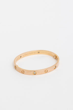 Rose Gold Love Bracelet with Diamonds