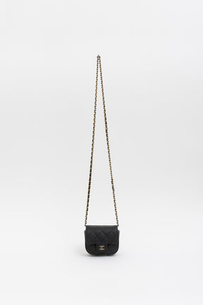 Caviar Quilted Mini Clutch with Chain