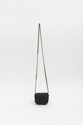 Caviar Quilted Mini Clutch with Chain