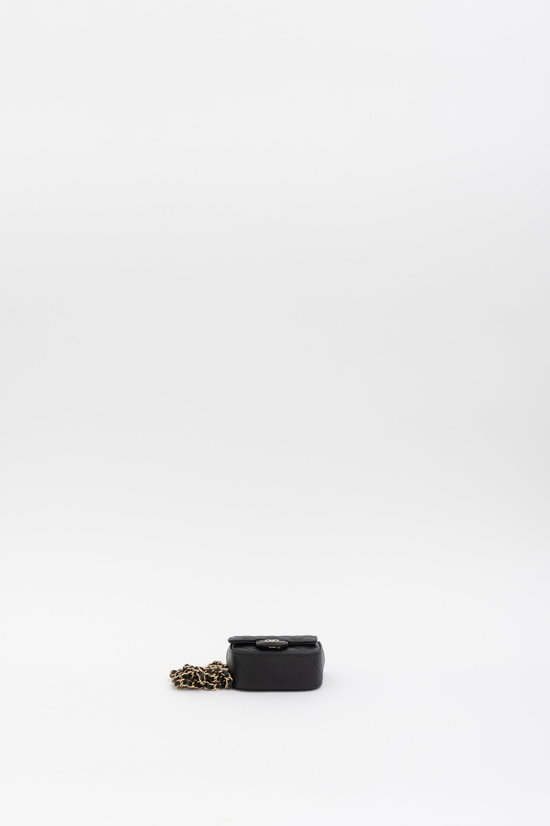 Caviar Quilted Mini Clutch with Chain