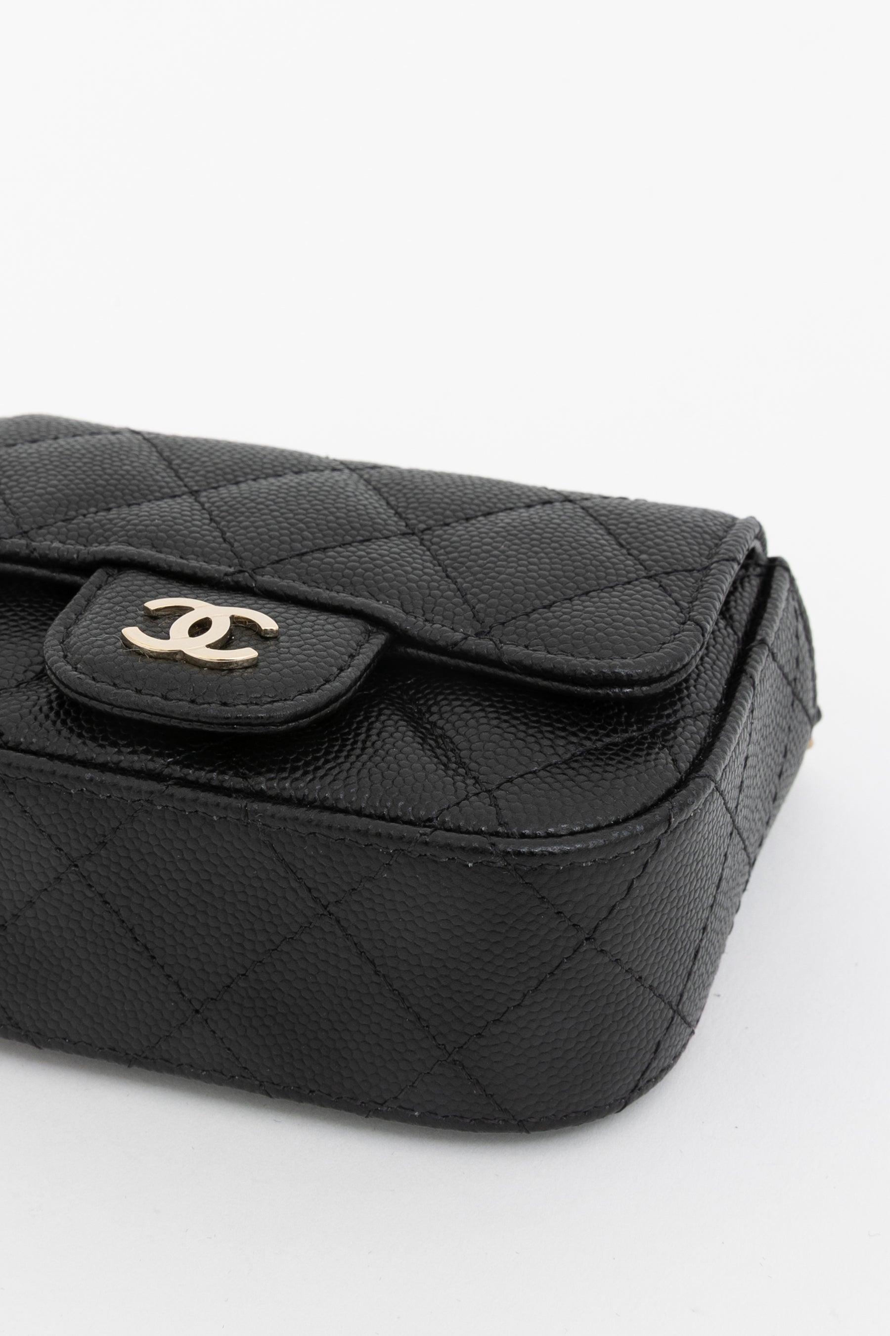 Caviar Quilted Mini Clutch with Chain