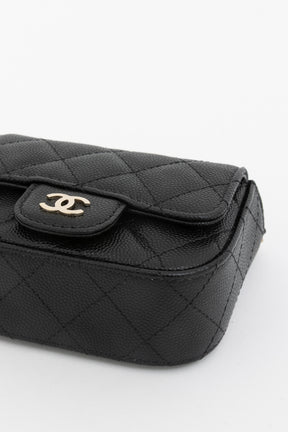 Caviar Quilted Mini Clutch with Chain