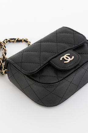 Caviar Quilted Mini Clutch with Chain