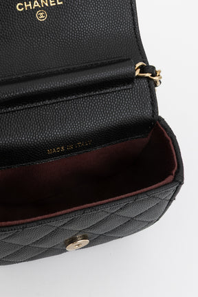 Caviar Quilted Mini Clutch with Chain