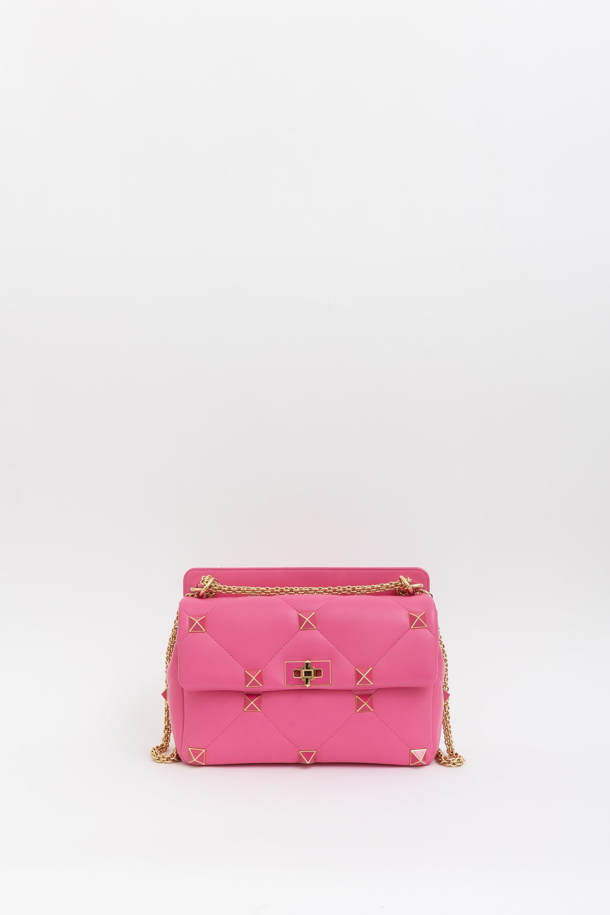 Roman Stud Quilted Shoulder Bag