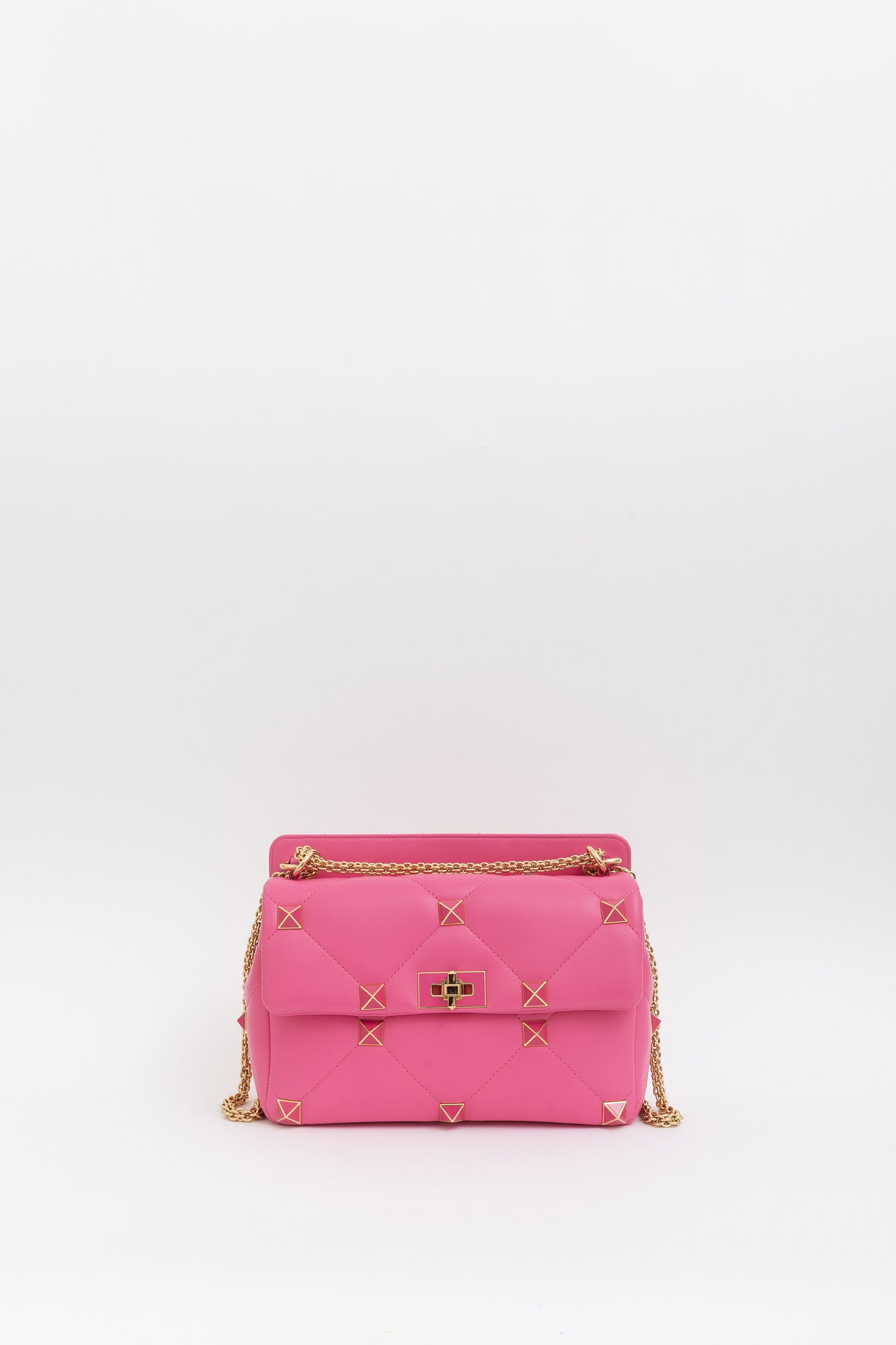 Roman Stud Quilted Shoulder Bag