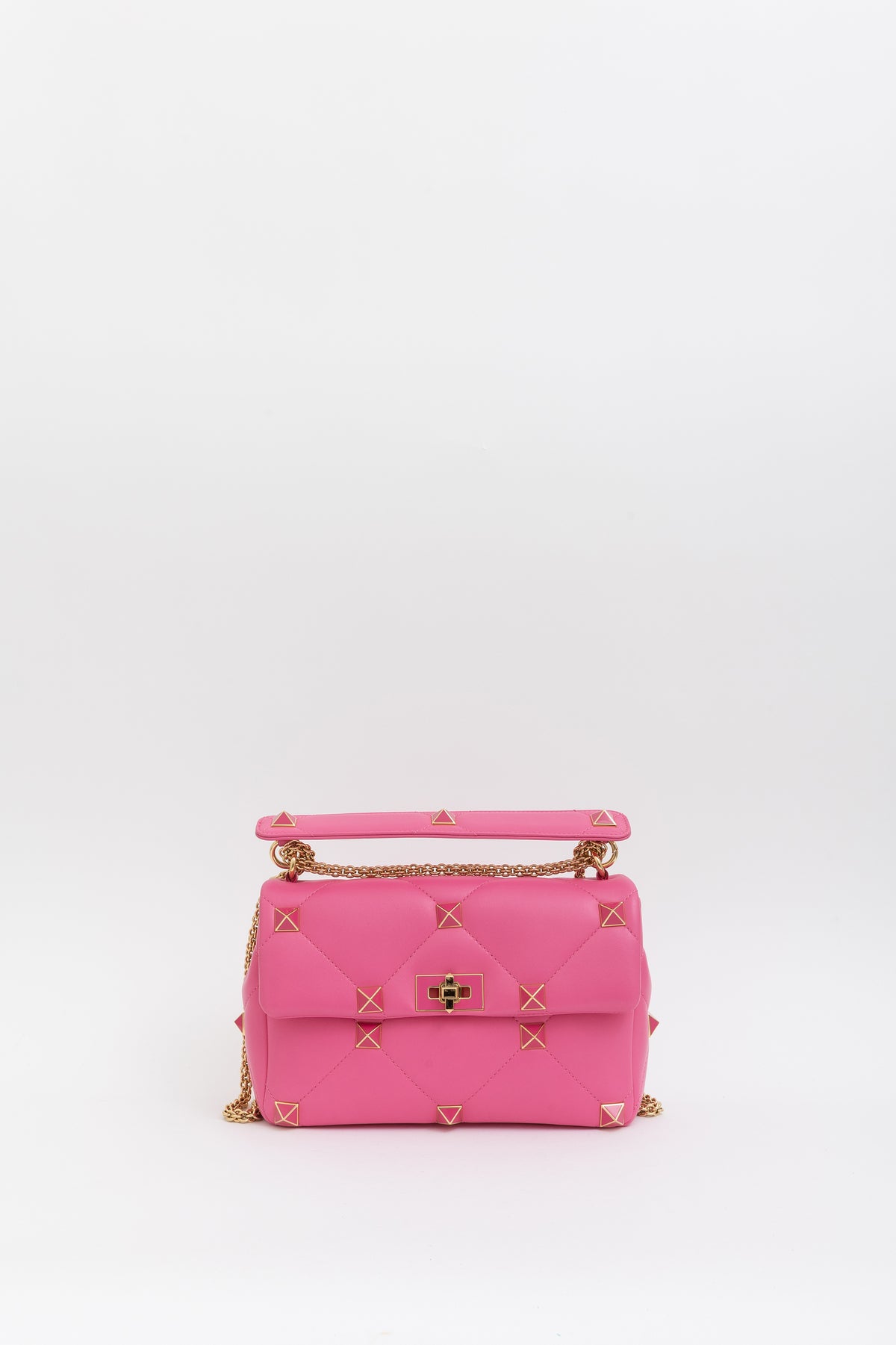 Roman Stud Quilted Shoulder Bag