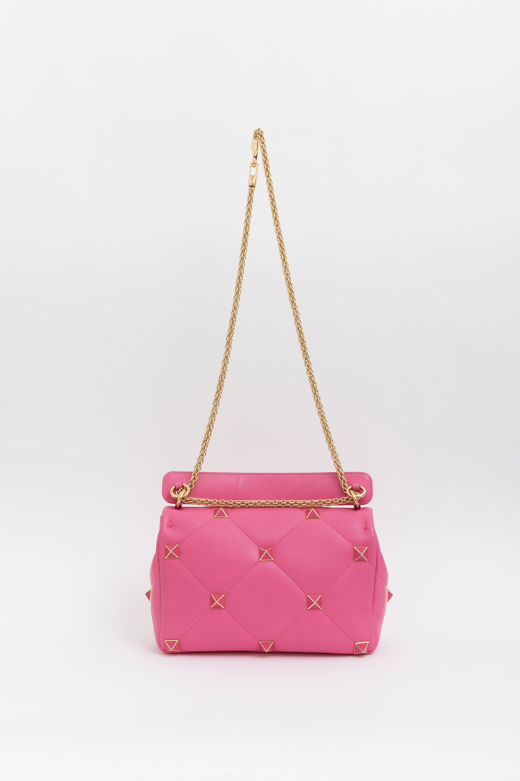 Roman Stud Quilted Shoulder Bag