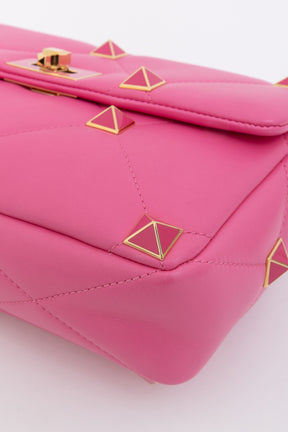 Roman Stud Quilted Shoulder Bag