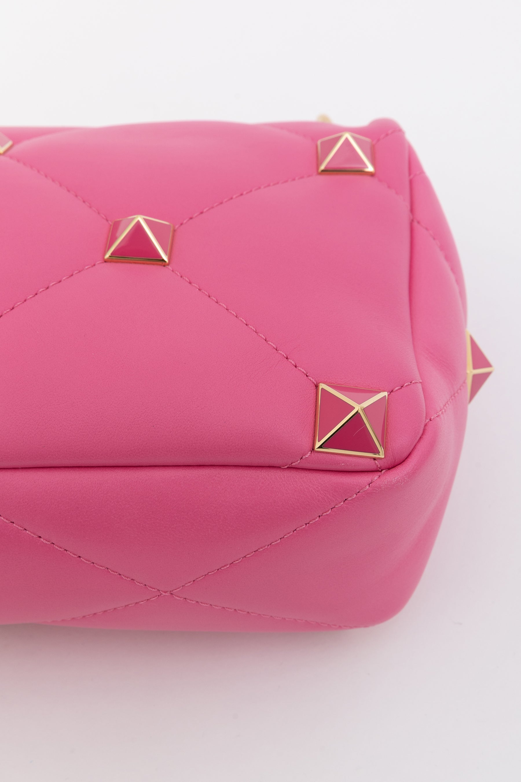 Roman Stud Quilted Shoulder Bag