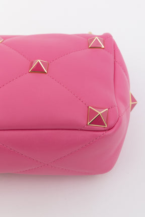Roman Stud Quilted Shoulder Bag