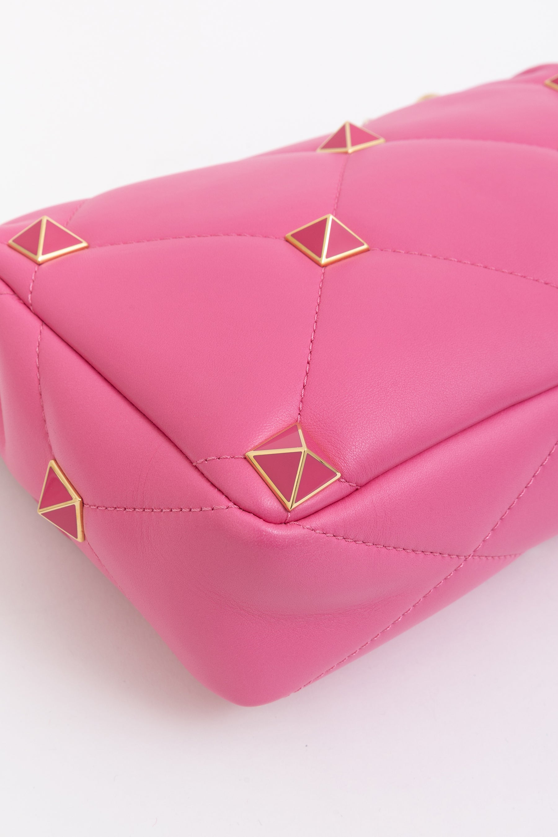 Roman Stud Quilted Shoulder Bag