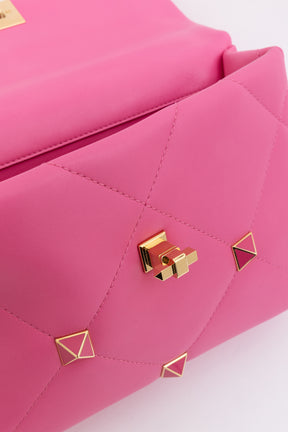 Roman Stud Quilted Shoulder Bag