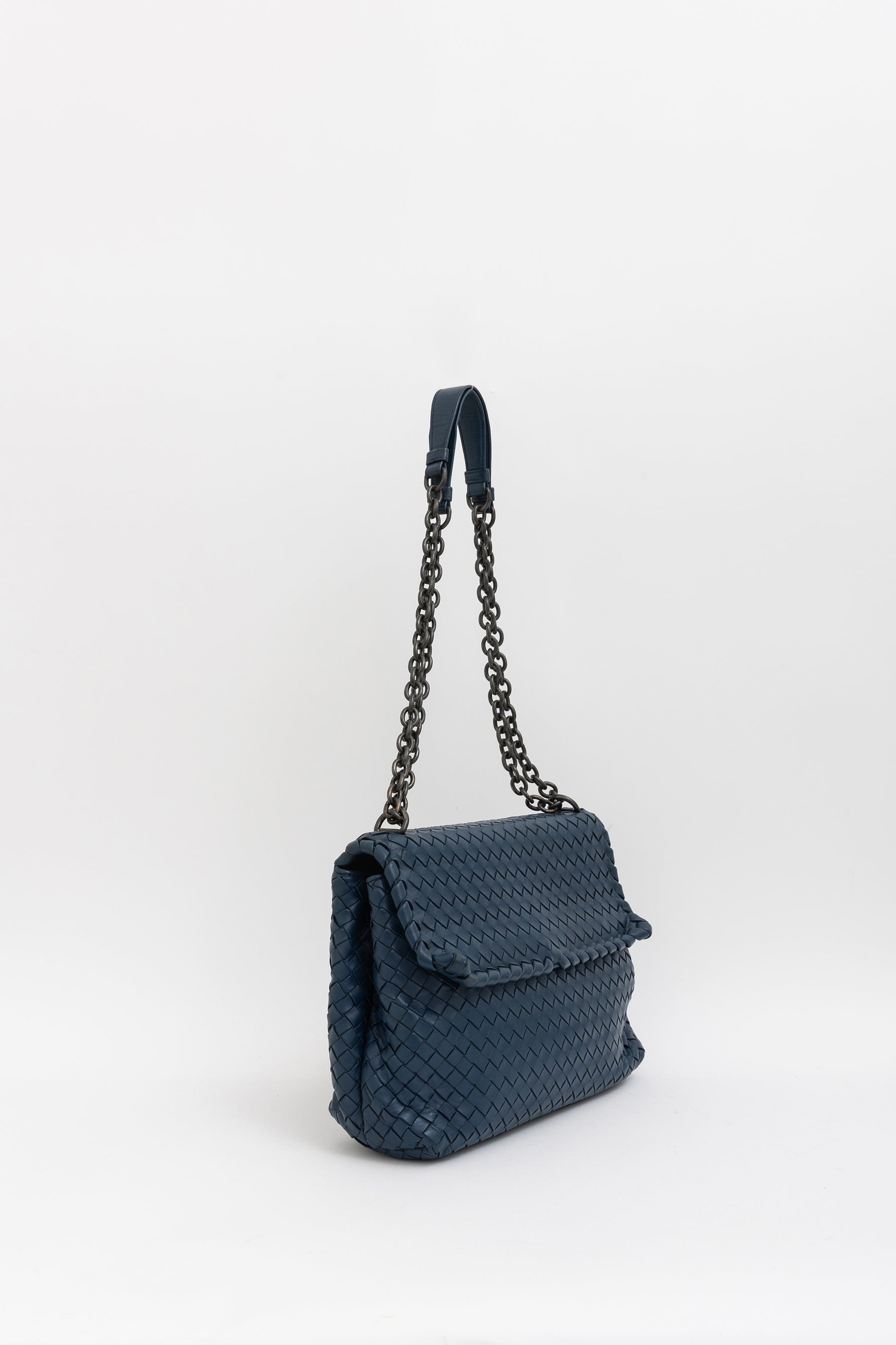 Small Intrecciato Olimpia Shoulder Flap Bag