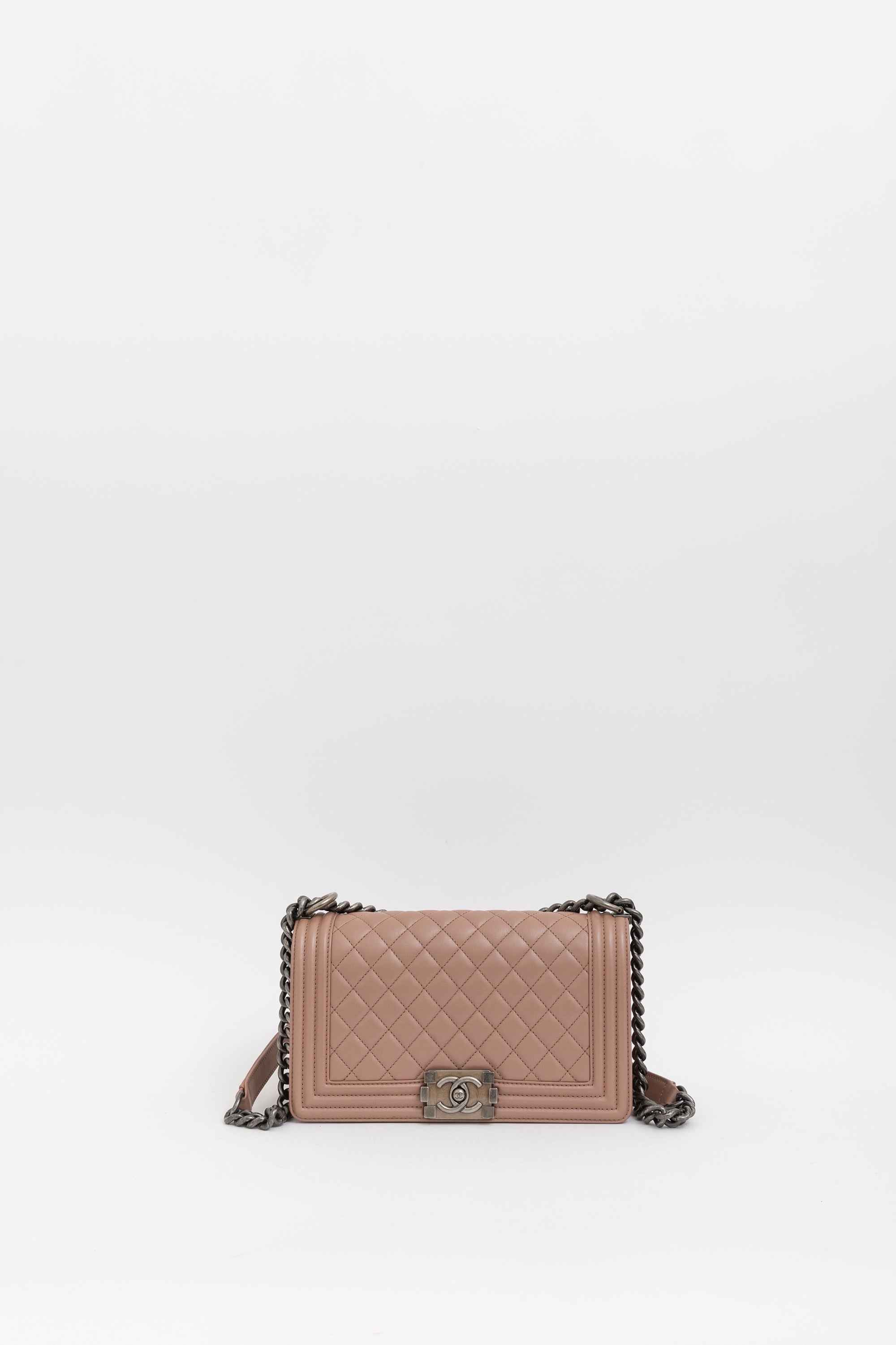 Diamond Quilted Medium Boy Bag