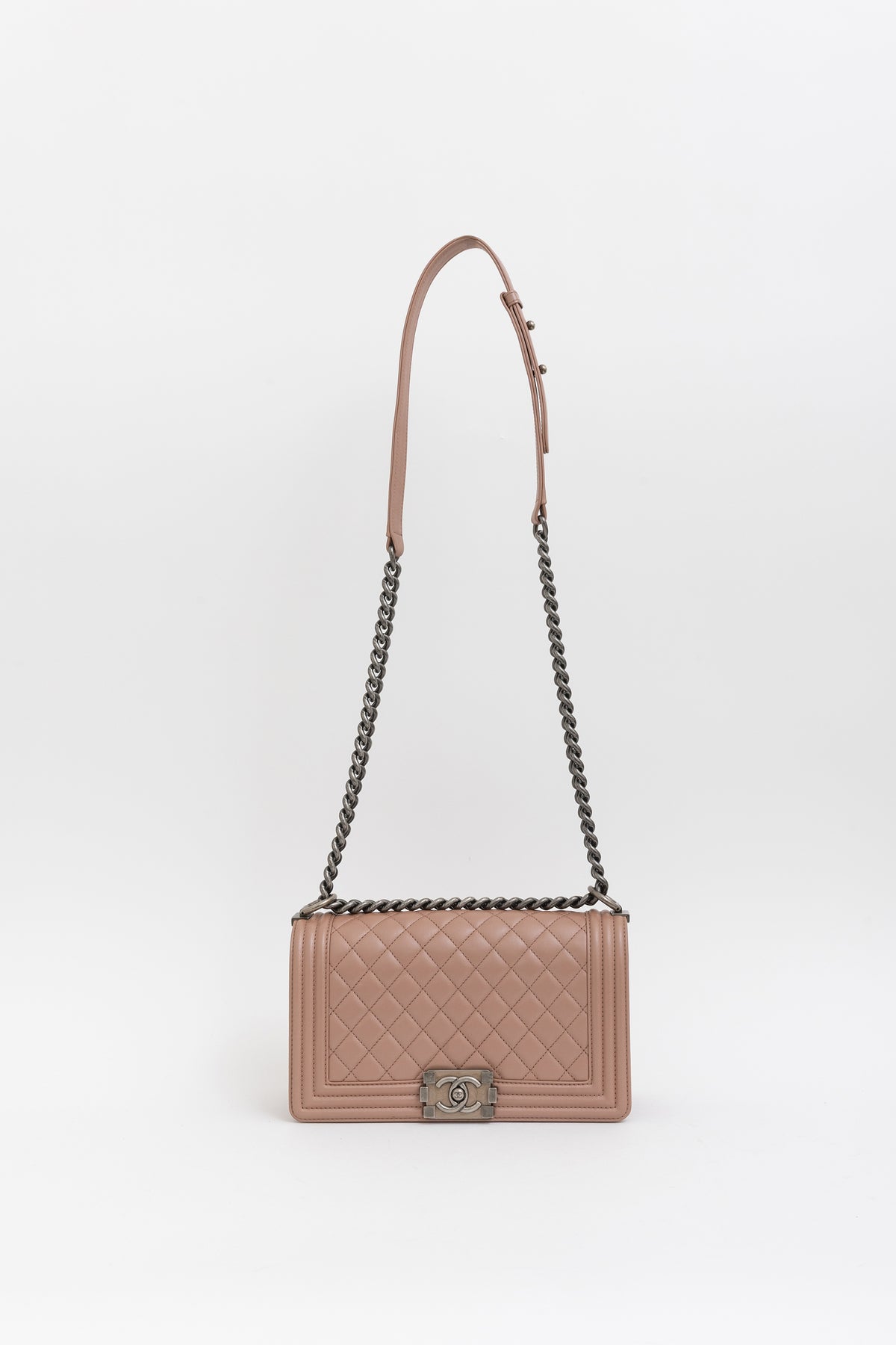 Diamond Quilted Medium Boy Bag