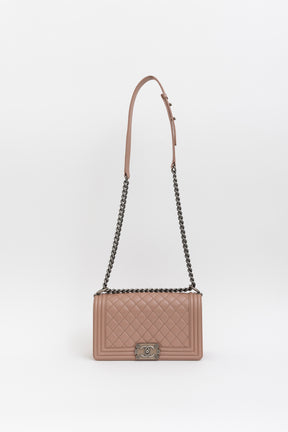 Diamond Quilted Medium Boy Bag