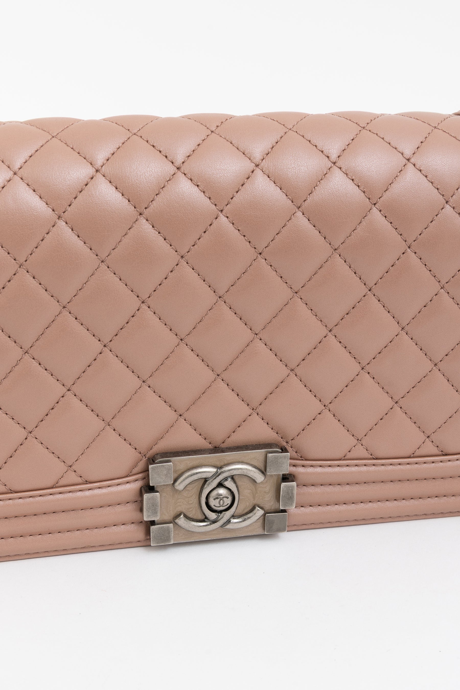 Diamond Quilted Medium Boy Bag