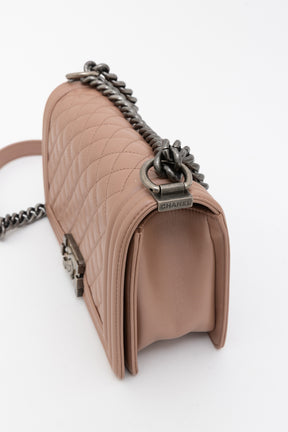 Diamond Quilted Medium Boy Bag