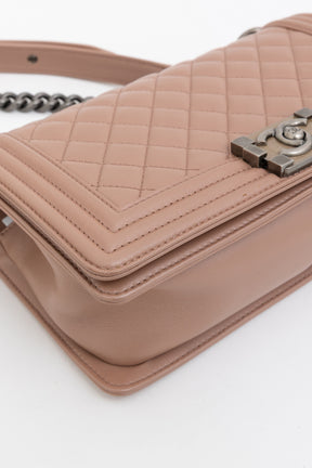 Diamond Quilted Medium Boy Bag