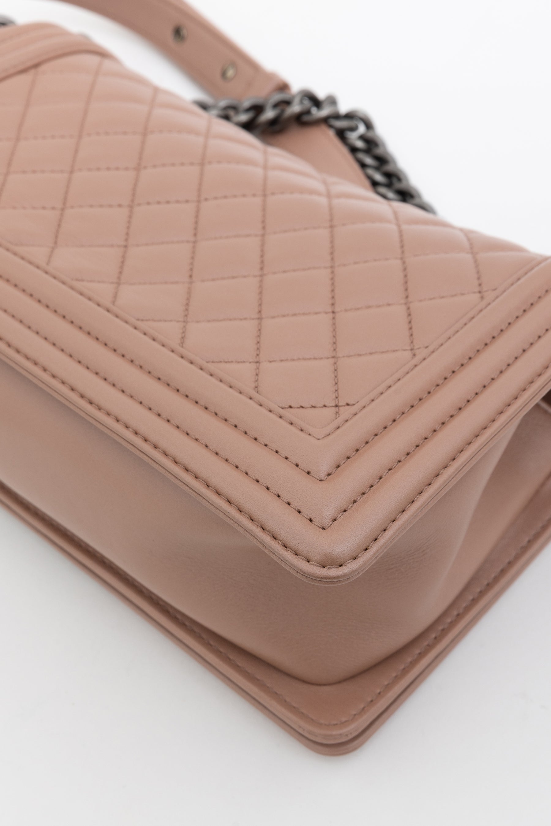 Diamond Quilted Medium Boy Bag